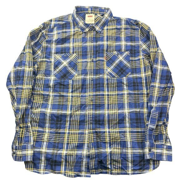 LEVIS BLUE BUTTON UP‎ SHIRT SIZE 2XL | J1 - Picture 1 of 6